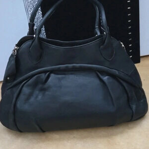 Furla Mala black leather satchel bag